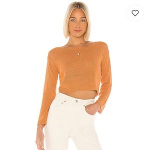 Jocelyn Sheer Sweater in Tan- superdown.